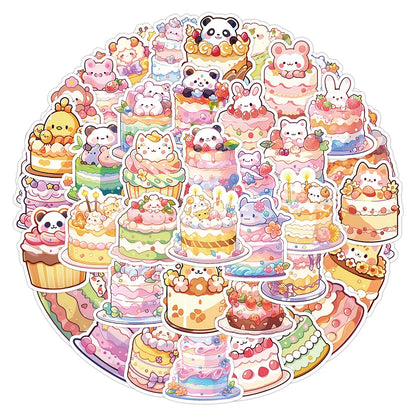 Kawaii Animal Cartoon Stickers 🎉 | 10/30/60pcs Cute Aesthetic Decor for Laptops, Notebooks & More 🐾✨
