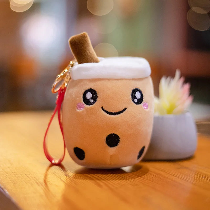 🥤 Bubble Tea Buddy Plush Keychain 🎀 Delightful Boba Companion for Your Bag! 🌟 Perfect Gift for Girls! ✨ - Pixie Quill