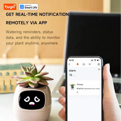 Kawaii Tuya Ivy Smart Planter 🌱✨ - 49 Adorable Expressions & 7 Smart Sensors for Effortless Plant Care! 🌼💖