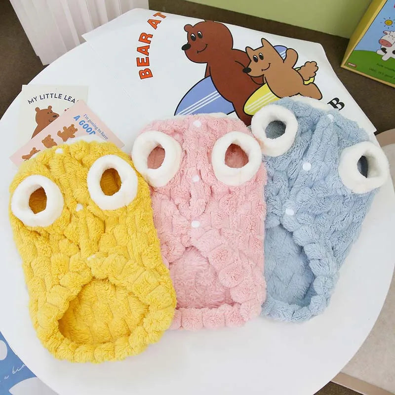 🐾 Cozy Cuddle Paws: Adorable Plush Sweater for Tiny Tails 🐶✨