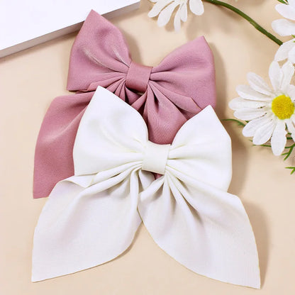 Kawaii Rainbow Bow Hair Clips 🎀✨ | Adorable Satin Barrettes for Girls & Women | Cute Butterfly Hair Accessories 🦋🌈