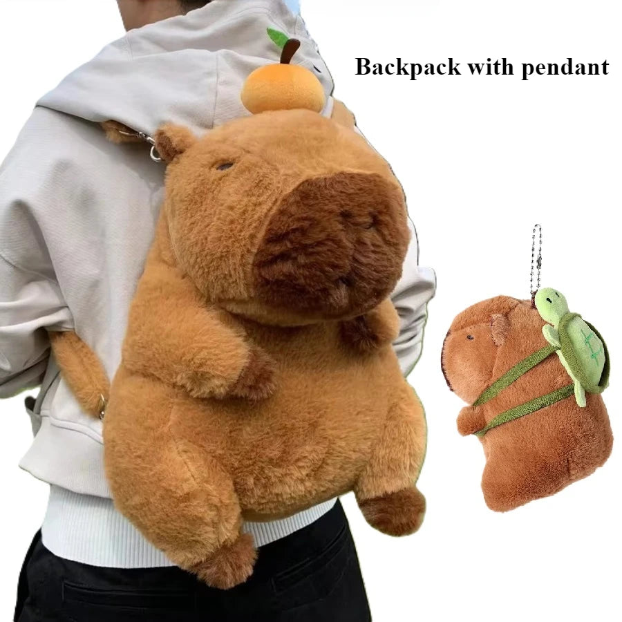 Cuddly Capybara Kawaii Plush Backpack - Your Adorable Companion! 🐾🎒✨