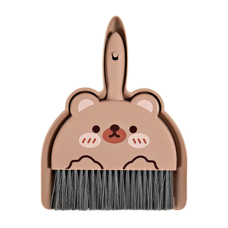 Kawaii Mini Broom & Dustpan Set 🐰✨ – Adorable Animal Design for Fun Cleaning! 🧹💖