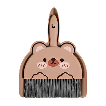 Kawaii Mini Broom & Dustpan Set 🐰✨ – Adorable Animal Design for Fun Cleaning! 🧹💖