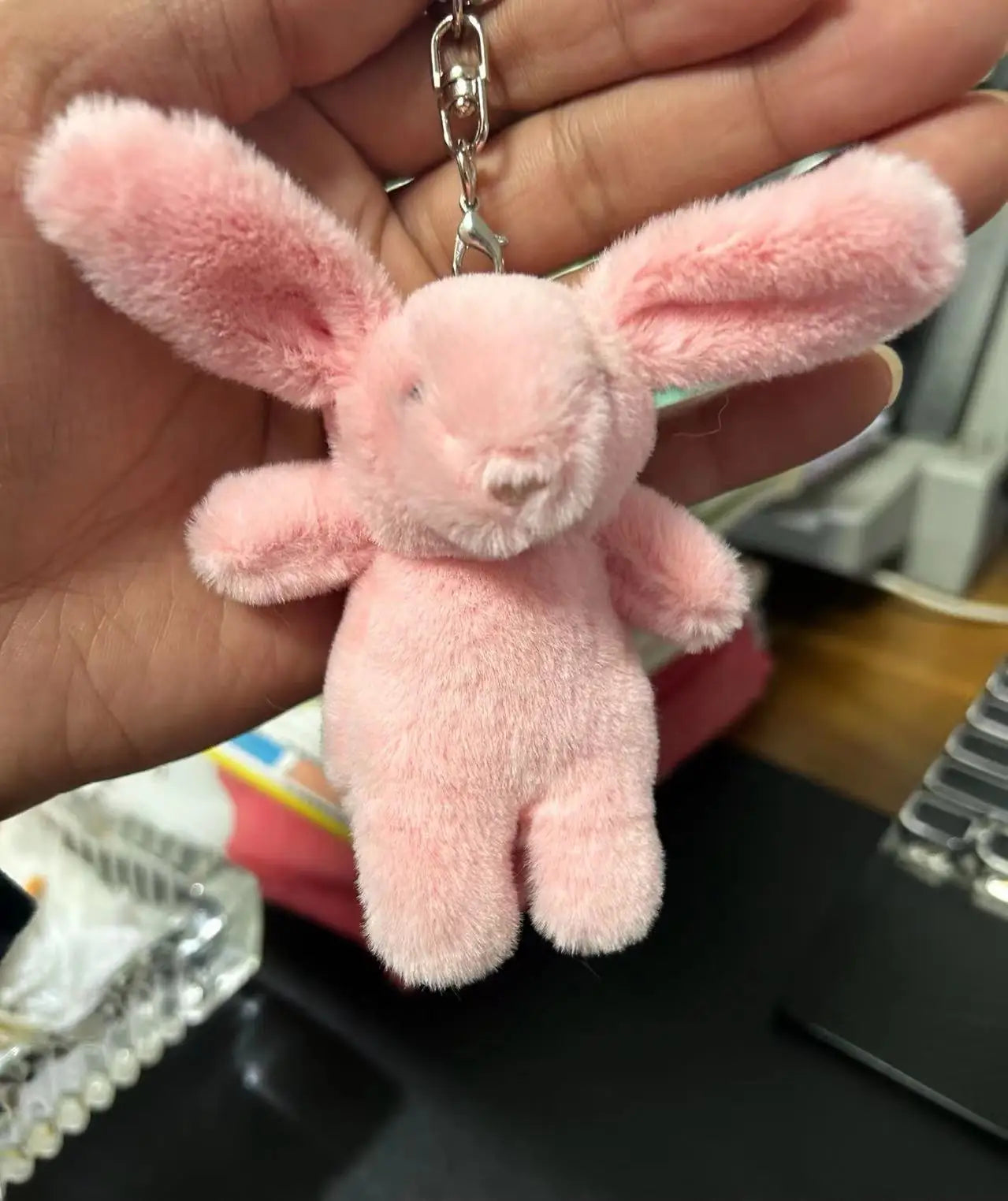 Cute Cartoon Rabbit Keychain With Pom Pom Charm And Bag Accessory 🐰💖
