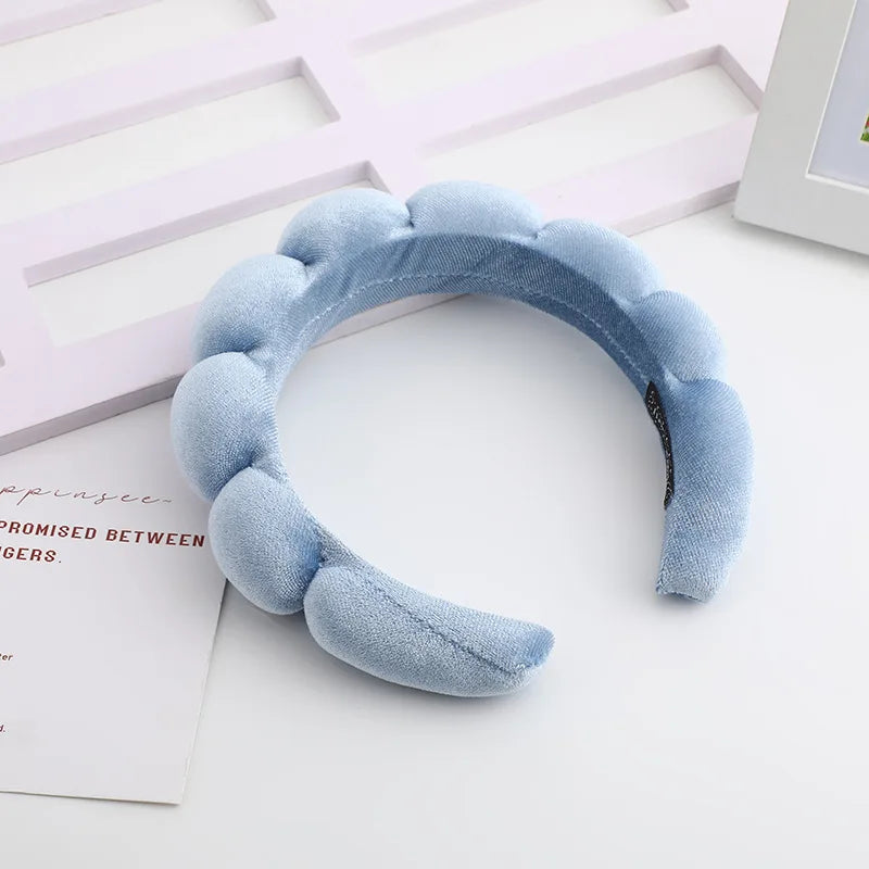 Kawaii Velvet Padded Hair Band 🐰✨| Retro Puffy Headbands for Cute Makeup Looks 🎀 | Stylish Hair Accessories for Women 🌸