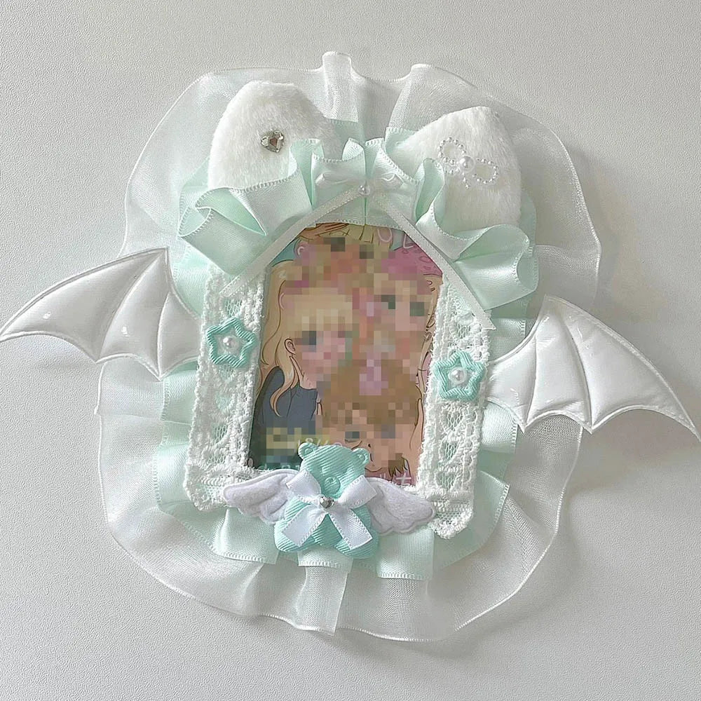Toploader Lace Photocard Sleeve With White Ribbon Display Holder 🧵🎀📷