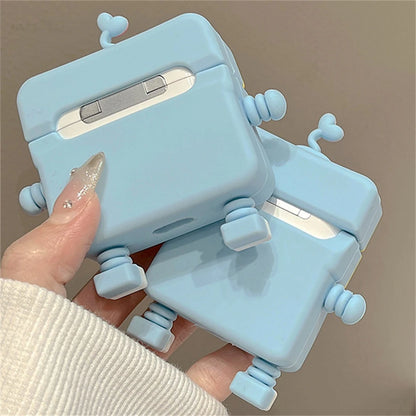 🥰 Adorable 3D Love Heart Robot Silicone Case for AirPods 💖 - Cute & Protective Cover for All Models! 🎧✨ - Pixie Quill
