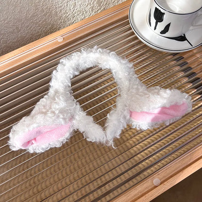 Kawaii Sheep Ears Headband 🌸🐑 Handmade Lolita Style Headdress