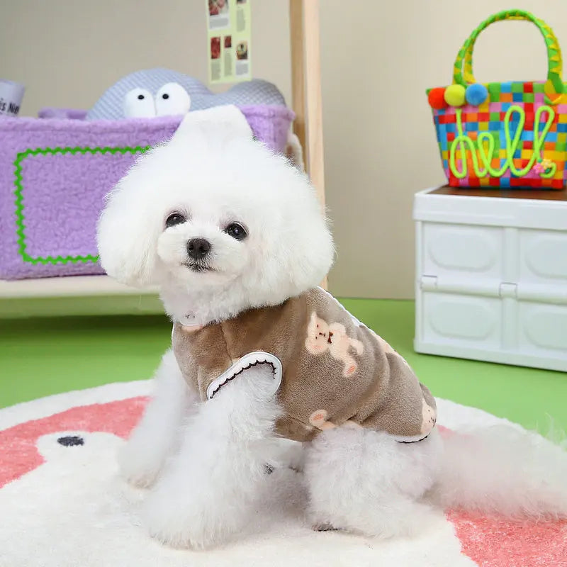 ❄️ Snug & Cute Pet Fleece Vest 🐾 Plush Sweater for Chilly Adventures! 🌟 Perfect for Tiny Paws! 🐶❤️