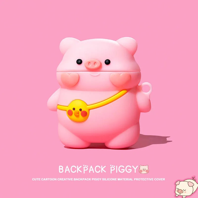 🎉✨ Adorable 3D Pig & Cow Silicone Case for AirPods Pro 🐷🐮 - Cute & Protective Earphone Cover! 🎧💖 - Pixie Quill