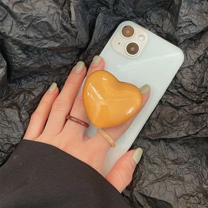 Phone Holder Popular Socket Griptok Finger Grip Bracket Stand Love Heart Ins Style Cute Poping Pink White Cellphone Accessory - Pixie Quill