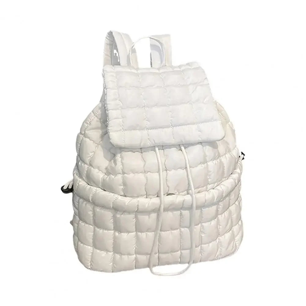Kawaii Bubble Check 18L Backpack 🎒✨ - Stylish Flap Top & Drawstring Closure for School & Travel! 🌈💖