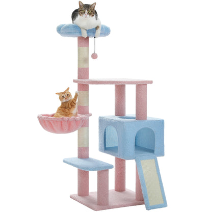 🌸 Whimsical Flower Cat Tower 🌼 Multi-Level Paradise with Cozy Hammocks & Scratching Fun! 🐾