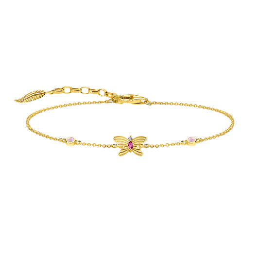 Kawaii Gracile Butterfly Bracelet 🌸✨ | Gold Link Chain 925 Sterling Silver 🦋 | Charming Fashion Jewelry Gift for Women 💖