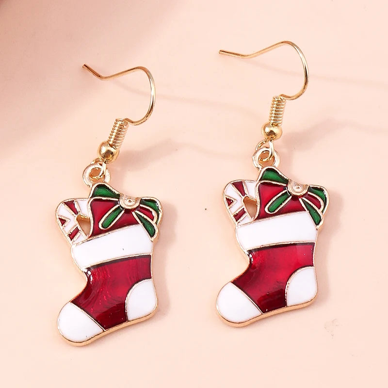 Whimsical Christmas Drop Earrings For Women Tree Deer Santa Dangle Jewelry 🎄✨