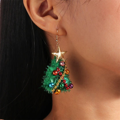 Whimsical Christmas Drop Earrings For Women Tree Deer Santa Dangle Jewelry 🎄✨