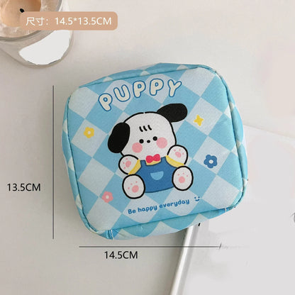 Kawaii Cartoon Cosmetic Pouch 🎀 | Mini Organizer for Makeup, Lipstick & Travel Essentials ✨