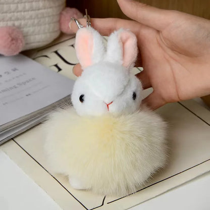 Adorable Fox Plush Key Chain Pendant With Rabbit Fur Ball For Car And Backpack 🦊