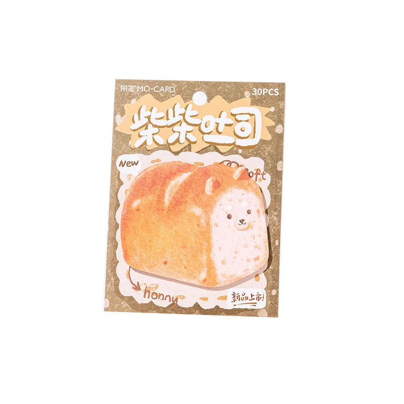 🐾 Adorable Animal Toast Sticky Notes - 30 Sheets of Cuteness for Your Planner! 🍞✨