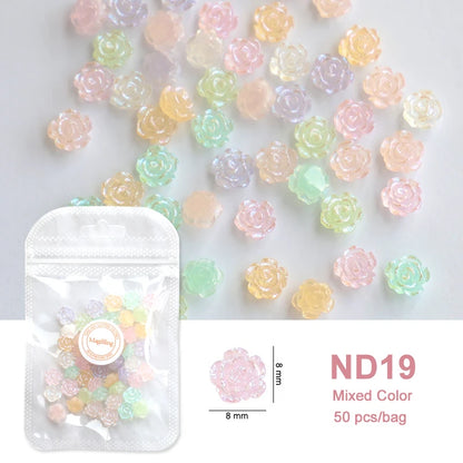 Cute Kawaii 3D Bear Bow Nail Art Charms ✨🎀 - 30pcs Macaron Matte Resin Decorations for DIY Nail Designs! 💅🐻