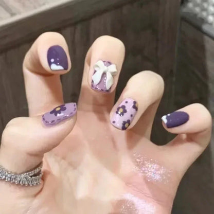 Cute Kawaii Bunny Press-On Nails 🐰✨ | 24 Pcs Full Coverage Acrylic Nail Art Set 🎨 | Reusable & Adorable Fake Nails with Tools! 💅🌸