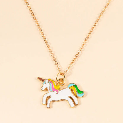 Kawaii Rainbow Unicorn Pendant Necklace 🌈✨ - Adorable Choker for Girls & Women 🎀 - Perfect Birthday Gift! 🎁