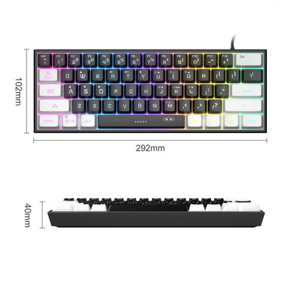 Kawaii Magic: MageGee TS91 Mini 60% RGB Keyboard 🎀✨ - Adorable Compact Membrane Keyboard for Gamers & Typists 💖🌈