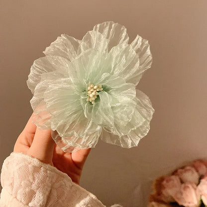 Kawaii Pink Floral Hair Clip 🌸✨ Cute Side Hairpin for Women - Stylish Holiday Accessory