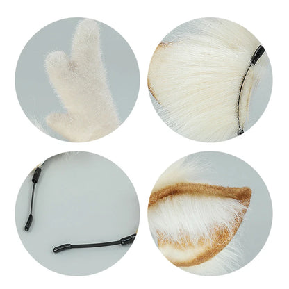 Cute Plush Antler Headband Lolita Deer Ears Cosplay Accessory For Women 🦌🎀
