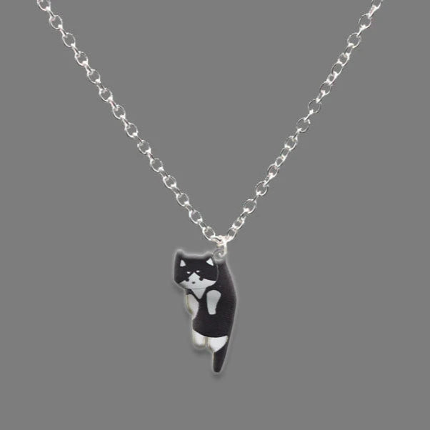 Kawaii Cartoon Cat Pendant Necklace 🐾✨ - Colorful Metal Choker for Couples & Friends | Adorable Party Jewelry! 🎉💖