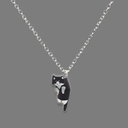 Kawaii Cartoon Cat Pendant Necklace 🐾✨ - Colorful Metal Choker for Couples & Friends | Adorable Party Jewelry! 🎉💖