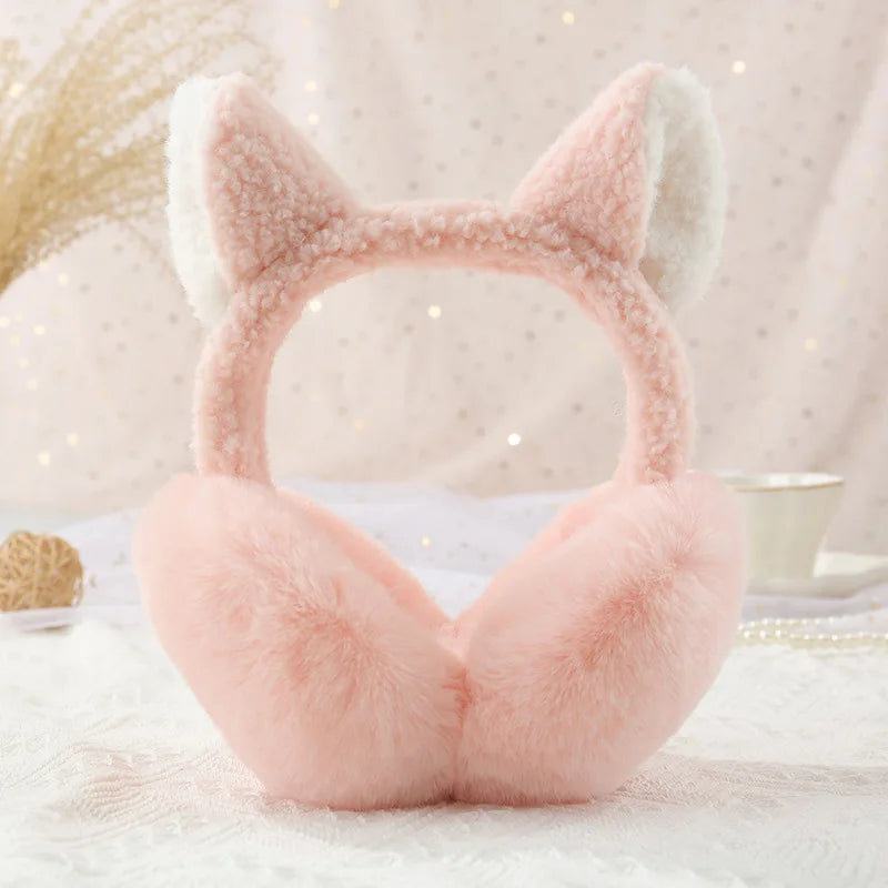 Adorable Plush Cat Ear Earmuffs for Winter Wonderland ❄️🐾✨