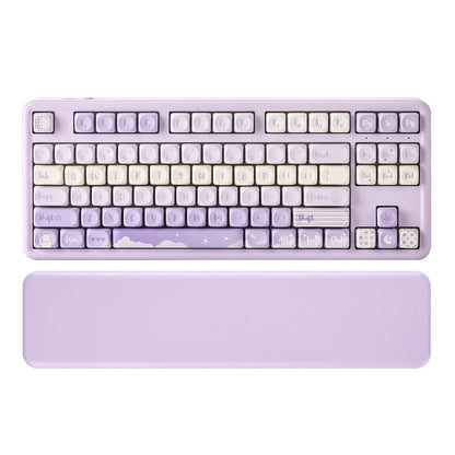 Cute Kawaii Wireless RGB Mechanical Keyboard 🐻✨ | YUNZII B87 with Gasket Mount, Hot Swappable Switches & Soft Wrist Rest! 🎮💖