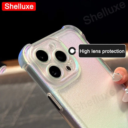 ✨Rainbow Dream Matte Case 🌈 for iPhone 16/15/14/13/12/11 Pro Max - Shockproof & Stylish! 📱💖