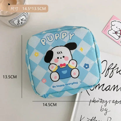 Kawaii Cartoon Cosmetic Pouch 🎀 | Mini Organizer for Makeup, Lipstick & Travel Essentials ✨