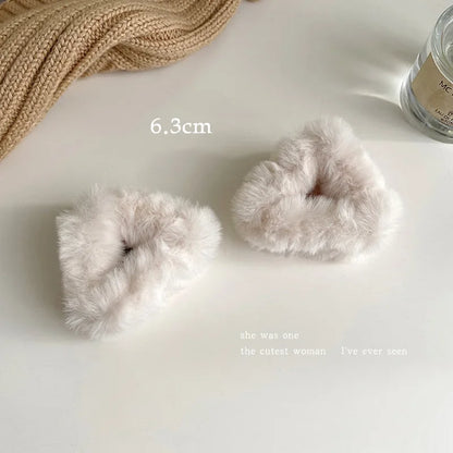 Kawaii Fluffy Cat Ear Hair Clips 🐾✨ | Adorable Lamb Cashmere Accessory for Winter 💖 | Cute Headwear for Girls & Women 🎀