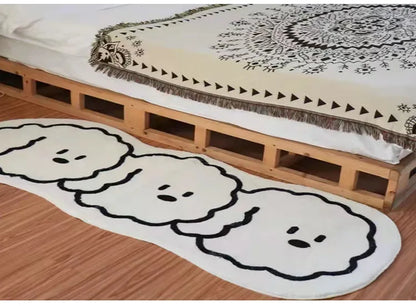 Kawaii Irregular Cartoon Animal Plush Cashmere Rug 🐾✨ - Cozy Floor Mat for Living Room, Bedroom, & Kids' Playroom! 🌈🛋️