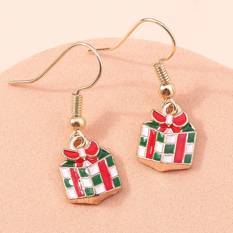 Whimsical Christmas Drop Earrings For Women Tree Deer Santa Dangle Jewelry 🎄✨