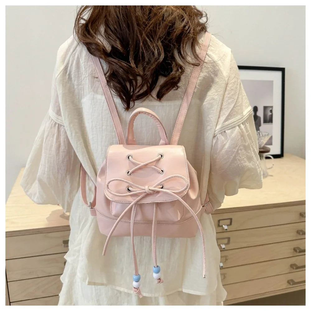 Kawaii Mini PU Backpack 🎒✨ Cute Girls' High-Capacity Shoulder Bag for School & Leisure 💖
