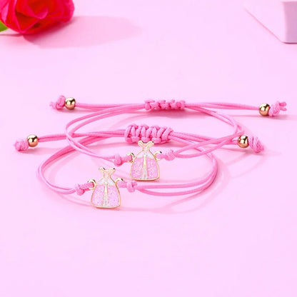 Kawaii Charm Bracelet Set 🌈💕 | 3Pcs Braided Unicorn, Heart & Star Accessories for Kids 🎀✨