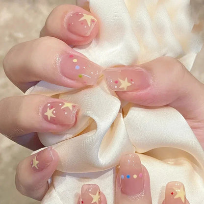 Cute Kawaii Bunny Press-On Nails 🐰✨ | 24 Pcs Full Coverage Acrylic Nail Art Set 🎨 | Reusable & Adorable Fake Nails with Tools! 💅🌸