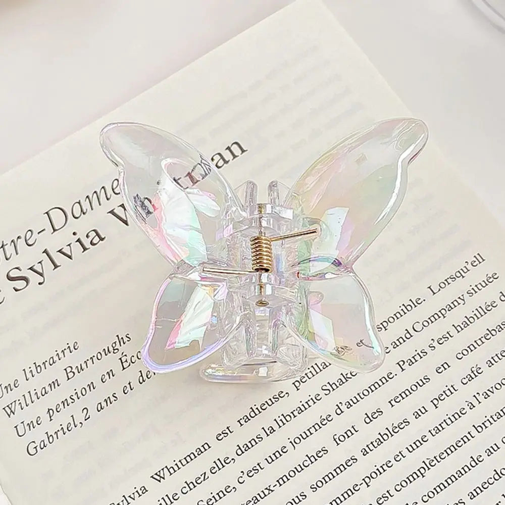 Kawaii Butterfly Acrylic Hair Claw Clip 🦋✨ | Colorful Matte Gradient Hairpin for Sweet Styles 🌈💖