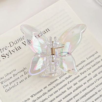 Kawaii Butterfly Acrylic Hair Claw Clip 🦋✨ | Colorful Matte Gradient Hairpin for Sweet Styles 🌈💖