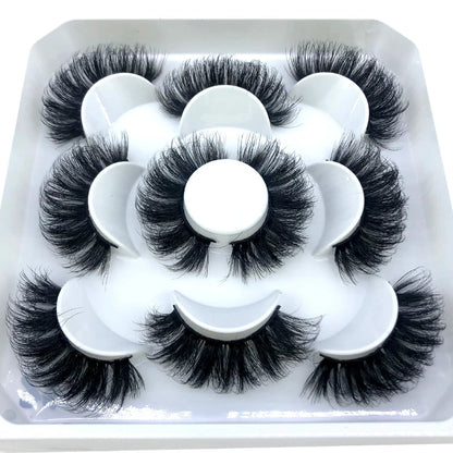 New 5 Pairs 8-25mm Natural 3D False Eyelashes Kit Mink Lashes Full Strip Look Whimsical Cute Glam 🌸✨