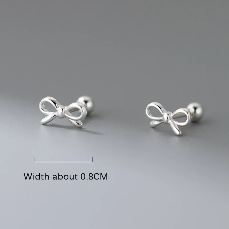 Kawaii Sweet Bow 925 Sterling Silver Stud Earrings 🎀✨ | Adorable Jewelry Gift for Girls & Women 💖