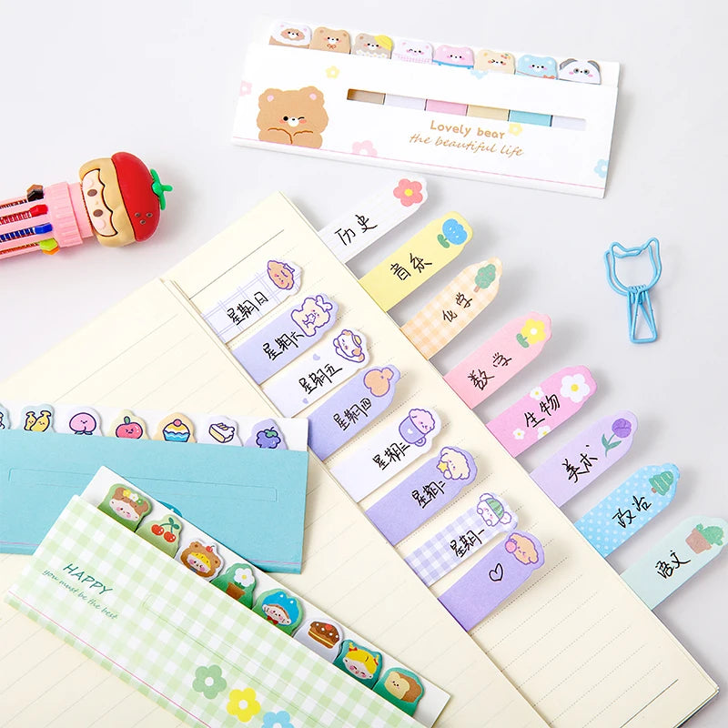 🍉🍓 120 PCS Cute & Colorful Cartoon Fruit & Flower Sticky Notes - Perfect for Fun Page Marking & Creative Organization! 🌼🍍