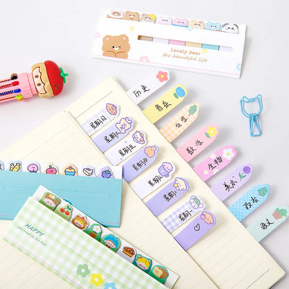 🍉🍓 120 PCS Cute & Colorful Cartoon Fruit & Flower Sticky Notes - Perfect for Fun Page Marking & Creative Organization! 🌼🍍