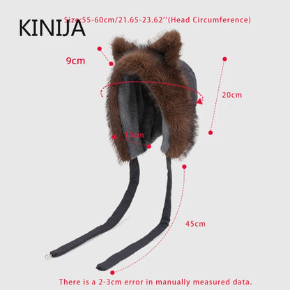 Cozy Winter Beanie For Women Spicy Girl Style Cat Balaclava Hat ❄️🐱 Warmth