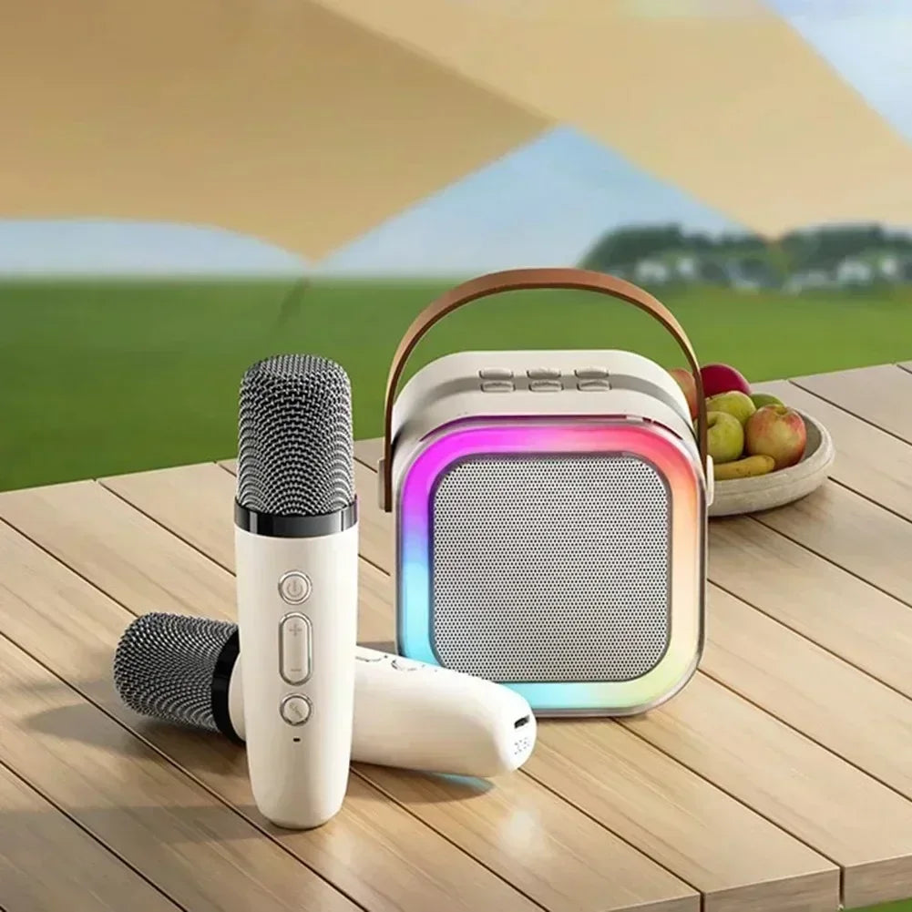 Kawaii K12 Bluetooth Karaoke Speaker 🎤✨ | Portable Mini Wireless Audio with Microphone for Family Fun & Singing Parties! 🎶💖
